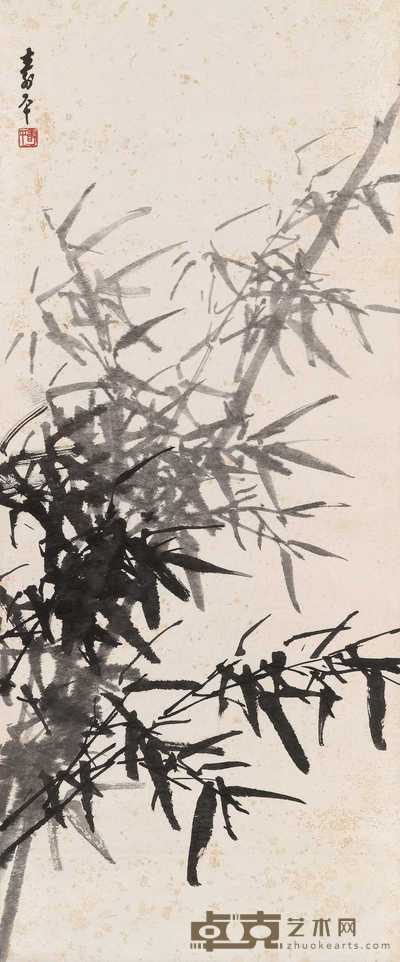 董寿平 墨竹 立轴 106×44.5cm
